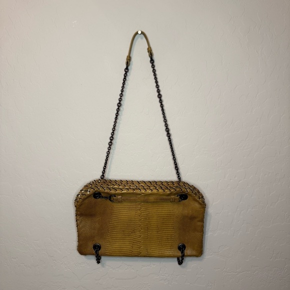 Bottega Veneta Lizard Shoulder Bag With Matching Compact Mirror One Size - Picture 4 of 15